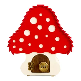 Mushroom Money Saving Box with Lock