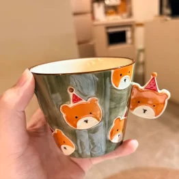 Ceramic Bear Coffee Mug with Handle