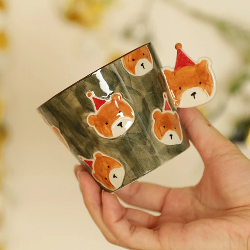 Ceramic Bear Coffee Mug with Handle (4) Ceramic Bear Coffee Mug with Handle