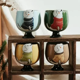 Cute Dog Footed Ceramic Coffee Mug