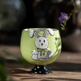Cute Rabbit Footed Ceramic Coffee Mug