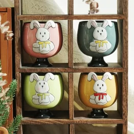 Cute Rabbit Footed Ceramic Coffee Mug (2) Cute Rabbit Footed Ceramic Coffee Mug