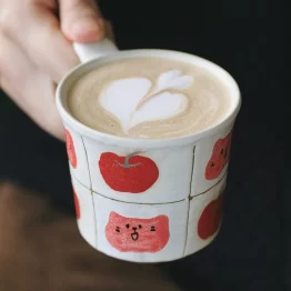 Hand Painted Kitten Ceramic Coffee Mug