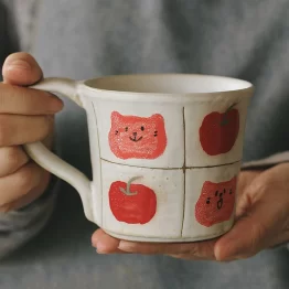 Hand Painted Kitten Ceramic Coffee Mug