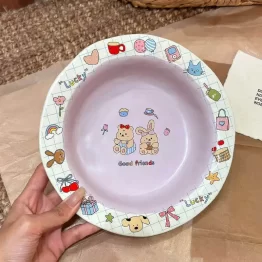 Good Friends Cartoon Ceramic Dish Plate
