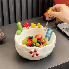 adorable ocean ceramic fruit bowl