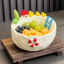 adorable ocean ceramic fruit bowl